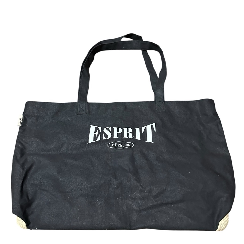 Vintage ESPRIT Large Black Tote Bag
